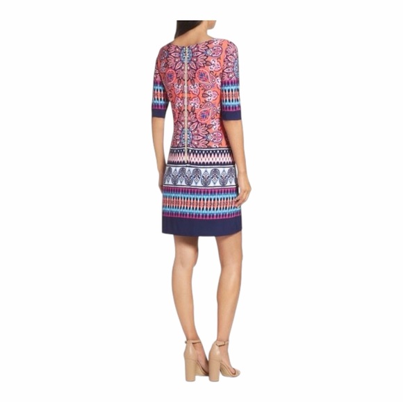 Eliza J Dresses & Skirts - Eliza J Paisley Printed Shift Dress in Vibrant Colors